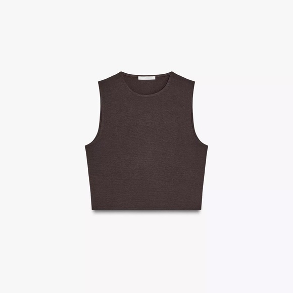 Zara Dark Brown Tank Top - Picture 1 of 1